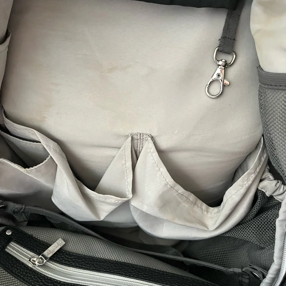 Itzy Ritzy Leather Large Diaper Backpack‎ Bag Travel Black 15